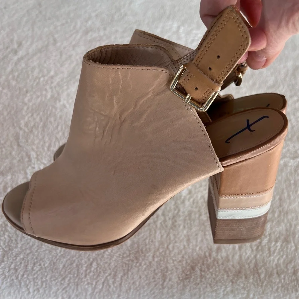 ALDO Juliusa Peep Toe Slingback Mules
Color Block Heels size 10 EUC - Picture 3 of 9